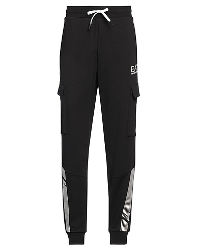 EA7 Casual trouser Black 58% Cotton, 38% Polyester, 4% Elastane