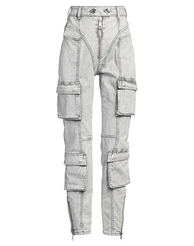 ELISABETTA FRANCHI Denim pants Light grey 98% Cotton, 2% Elastane