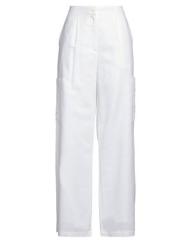 OVAL SQUARE Casual trouser White 55% Linen, 45% Cotton