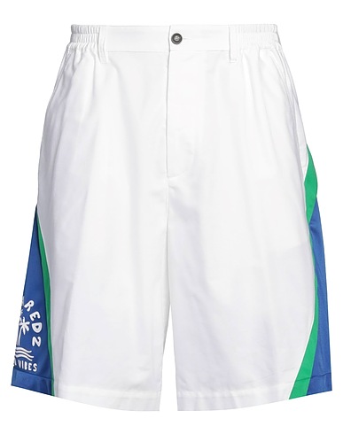 DSQUARED2 Shorts & Bermuda White 100% Cotton, Polyester