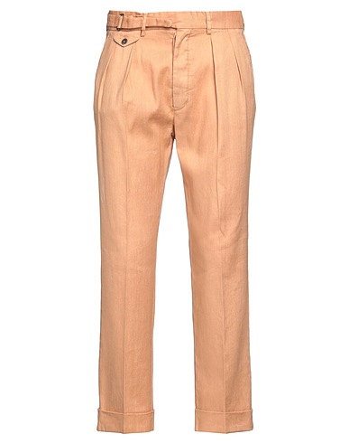 LARDINI Casual trouser Sand 56% Linen, 42% Cotton, 2% Elastane