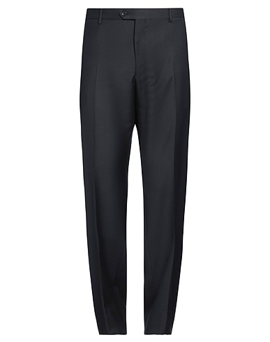LARDINI Casual trouser Midnight blue 100% Wool