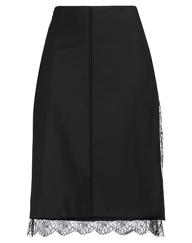 GIVENCHY Midi skirt Black 73% Wool, 27% Mohair wool, Polyamide, Viscose