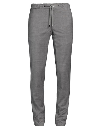PAL ZILERI Casual pants Grey 99% Virgin Wool, 1% Elastane