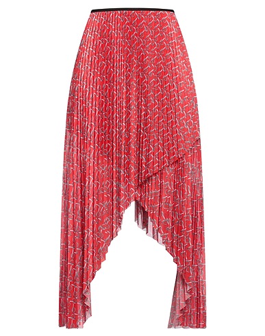 BURBERRY Gonna lunga Rosso 100% Poliestere