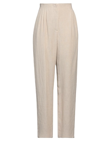 EMPORIO ARMANI Casual pants Beige 55% Linen, 45% Lyocell