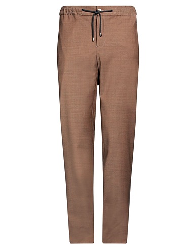PAL ZILERI Casual trouser Brown 99% Virgin Wool, 1% Elastane