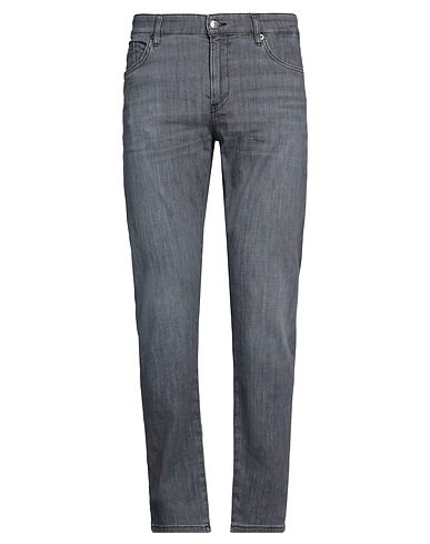 BOSS Denim trousers Grey 90% Cotton, 8% Elastomultiester, 2% Elastane