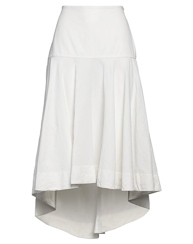 JIL SANDER Falda midi Marfil 100% Lino