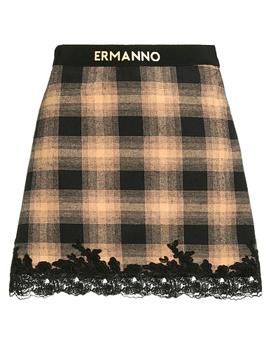 ERMANNO FIRENZE Minigonna Cammello 60% Cotone, 40% Poliestere, Viscosa, Poliammide, Altre Fibre
