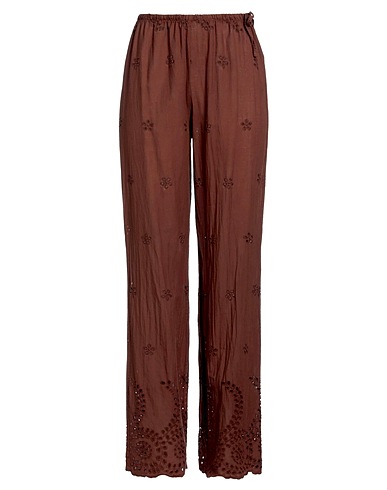 VICOLO Casual trouser Chocolate brown 100% Cotton