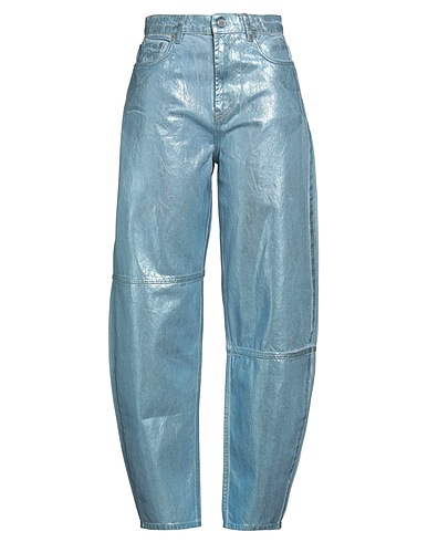 GANNI Denim pants Sky blue 100% Organic cotton