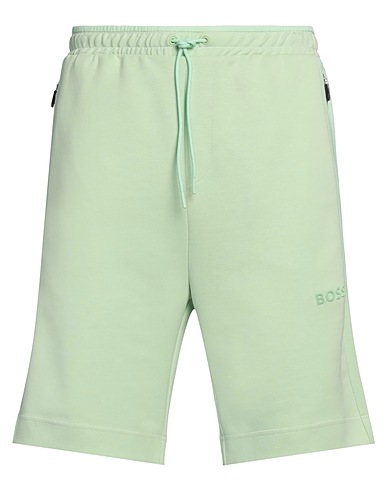 BOSS Shorts & Bermuda Verde chiaro 62% Cotone, 33% Poliestere riciclato, 5% Elastan