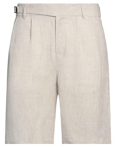 DANIELE ALESSANDRINI HOMME Shorts & Bermuda Beige 55% Linen, 45% Viscose