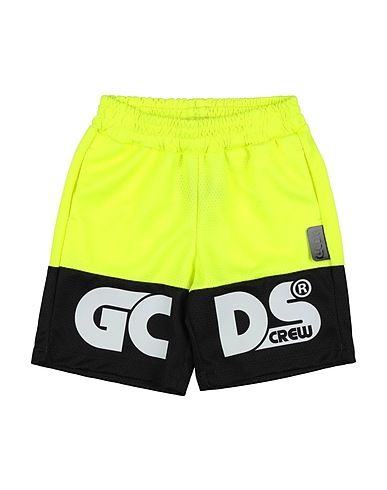 GCDS MINI Shorts & Bermuda Lime green 100% Polyester