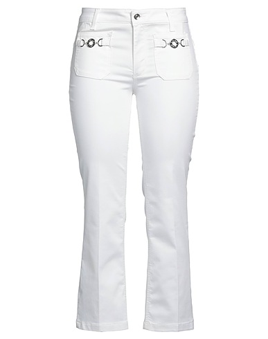 LIU •JO Casual pants White 66% Cotton, 30% Polyester, 4% Elastane
