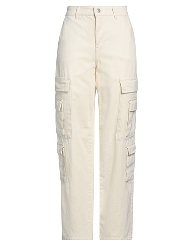 SELECTED FEMME Denim trousers Ivory 50% Organic cotton, 50% Recycled cotton