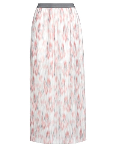 ARMANI EXCHANGE Long skirt White 100% Polyester, Elastane
