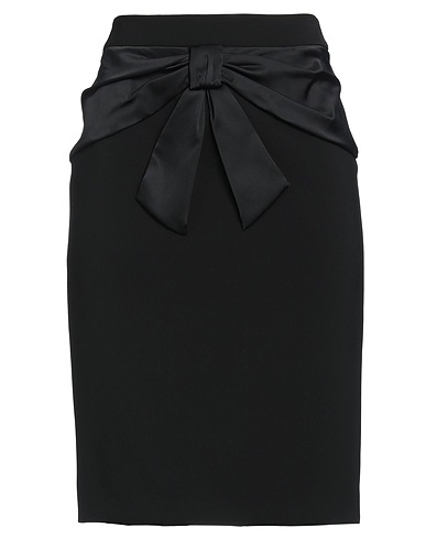 MOSCHINO Midi skirt Black 89% Polyester, 11% Polyurethane