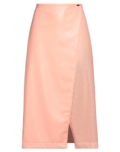 ARMANI EXCHANGE Midi skirt Pink 100% Polyester, Polyurethane coated