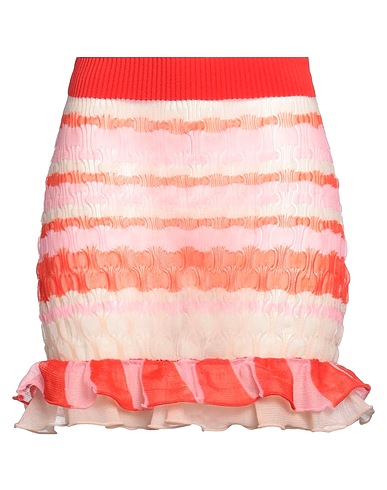 NADIA WIRE Mini skirt Tomato red 90% Polyester, 10% Nylon