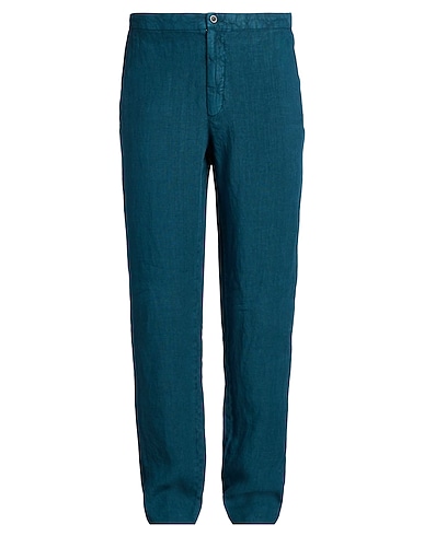 BOGLIOLI Casual pants VERDE PETROLIO 100% Linen