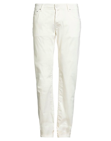 JACOB COHЁN Casual trouser Cream 96% Cotton, 4% Elastane, Polyester