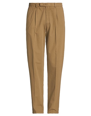 BOGLIOLI Casual pants KHAKI 88% Cotton, 12% Linen