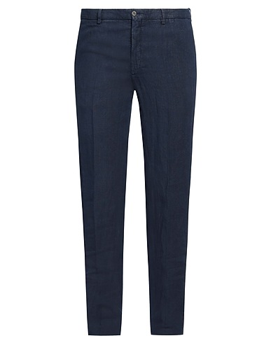 BOGLIOLI Casual trouser Midnight blue 100% Linen