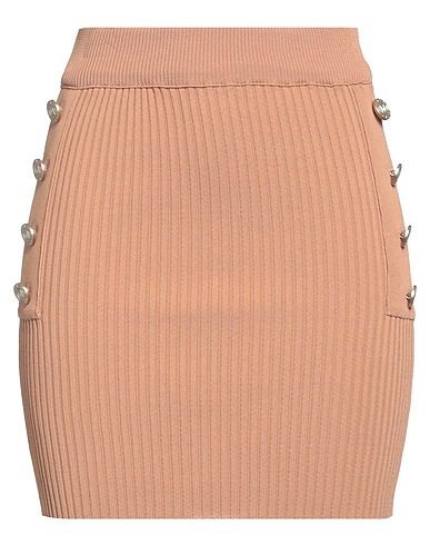 SOUVENIR Mini skirt Camel 65% Viscose, 35% Polyamide