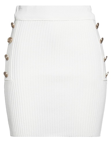 SOUVENIR Mini skirt White 65% Viscose, 35% Polyamide