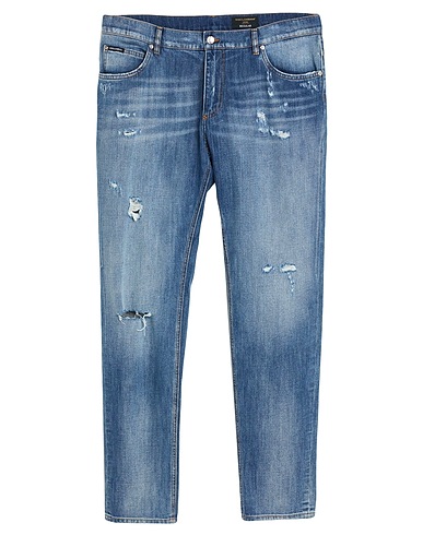 DOLCE&GABBANA Denim trousers Blue 100% Cotton