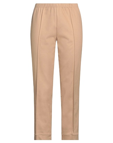 CORINNA CAON Casual trouser Beige 97% Cotton, 3% Elastane