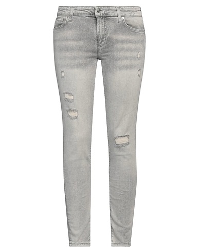 ARMANI EXCHANGE Denim trousers Light grey 99% Cotton, 1% Elastane