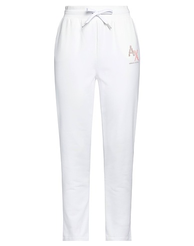 ARMANI EXCHANGE Pantalone Bianco 100% Cotone, Elastan