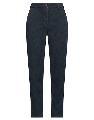 CIGALA'S Casual trouser Navy blue 98% Cotton, 2% Elastane