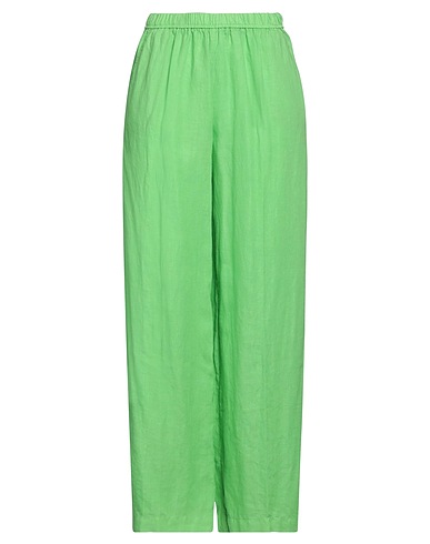 ROSSO35 Casual pants Green 100% Linen