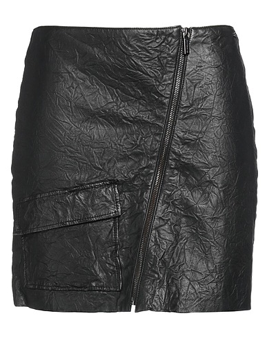 ARMANI EXCHANGE Mini skirt Black 100% Lambskin