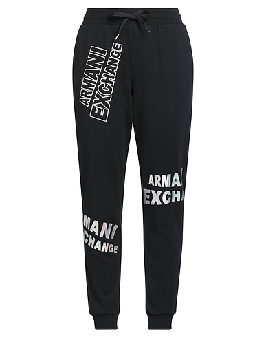 ARMANI EXCHANGE Pantalone Nero 100% Cotone, Elastan