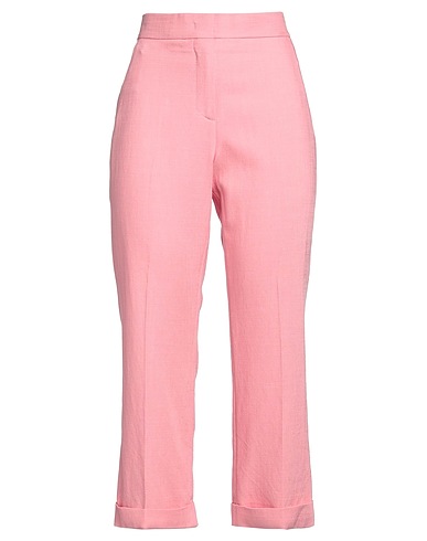 MSGM Casual trouser Pink 91% Viscose, 8% Polyester, 1% Elastane