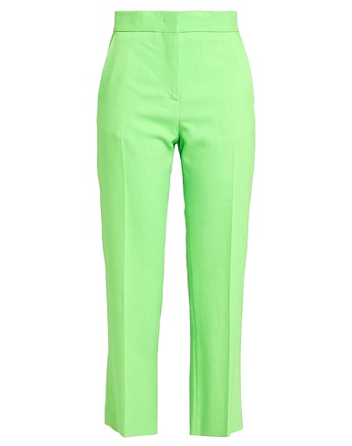 MSGM Casual trouser Green 91% Viscose, 8% Polyester, 1% Elastane