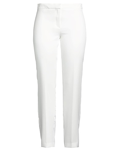 DANIELA DREI Casual pants White 97% Polyester, 3% Elastane