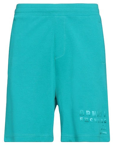 ARMANI EXCHANGE Shorts & Bermuda Emerald green 85% Cotton, 15% Polyester