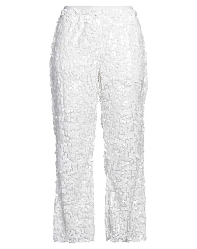 THE M.. Casual pants White 100% Polyester