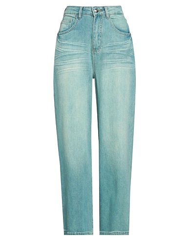 LIUREGALI Denim pants Blue 70% Cotton, 29% Terylene, 1% Elastane