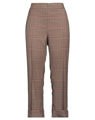 NENÈ Casual pants MARRONE 58% Polyester, 28% Viscose, 14% Wool