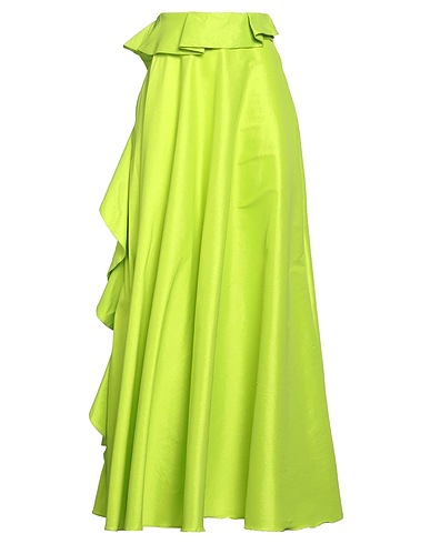 HANITA Long skirt Lime green 50% Polyester, 45% Nylon, 5% Elastane