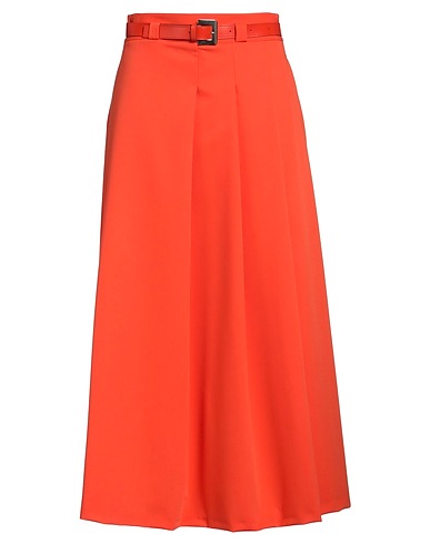 IMPERIAL Midi skirt Orange 72% Polyester, 23% Viscose, 5% Elastane