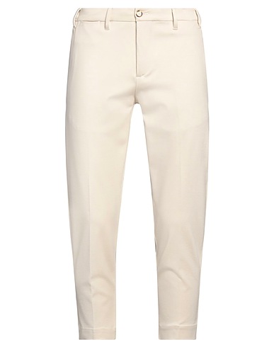 EREDI DEL DUCA Casual trouser Off white 65% Viscose, 30% Polyester, 5% Elastane