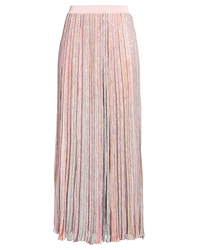 MISSONI Maxi Skirts Light pink 50% Viscose, 29% Polyamide, 13% Polyester, 8% Cupro
